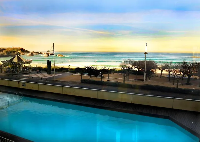 Les Pieds Dans Le Sable, Vue & Balcon 公寓 比亚里茨